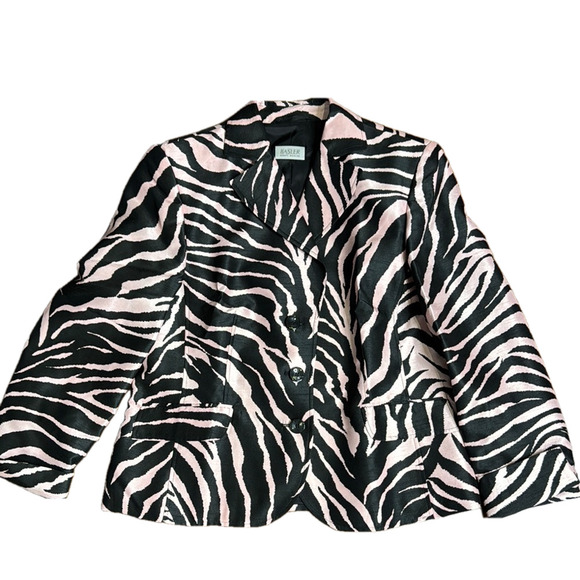 Basler Zebra Print Jacket - Black and Pink - Picture 1 of 8